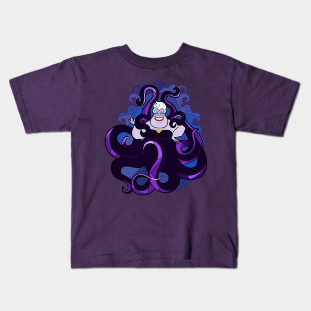 The Sea Witch Kids T-Shirt by Ginny Heart Lab